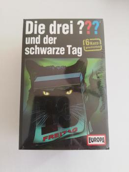 Die Drei Fragezeichen und der schwarze Tag 1-3 Schwarz mit Weißen Druck 8898546715 4/1-3 Europa Originalverpackt